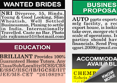 Business Standard Situation Wanted display classified rates
